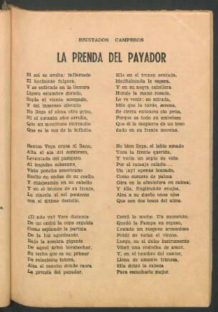 La prenda del payador