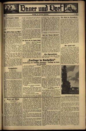 Zweite Ausgabe vom Freitag, den 08. März 1935.