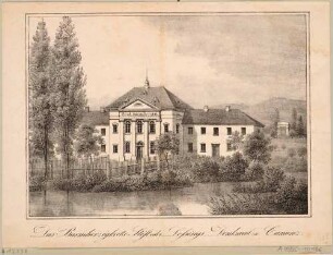 Das Barmherzigkeitsstift (Lessingstift, Lessings Denkmal) in Kamenz, von Johann Gottfried Bönisch 1826 gebaut