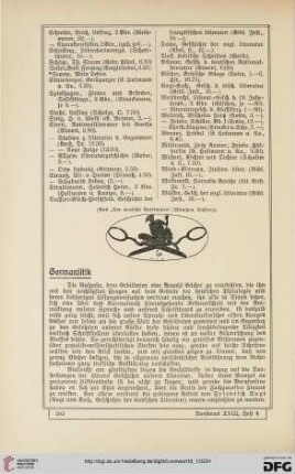 Literarischer Ratgeber des Kunstwart für 1905, [3]: Germanistik