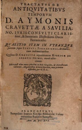 Tractatus de antiquitatibus Temporum