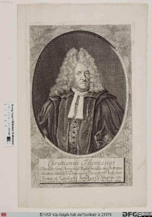 Bildnis Christian Thomasius