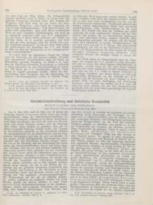 233-236 Geschichtsschreibung und christliche Sozialethik