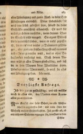 283-293, Dreyßigste Anfrage