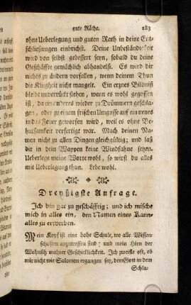 283-293, Dreyßigste Anfrage
