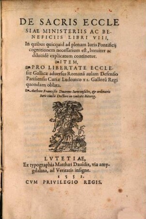De Sacris ecclesiae ministeriis ac beneficiis : lib. VIII