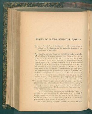 Crónica de la vida intelectual francesa