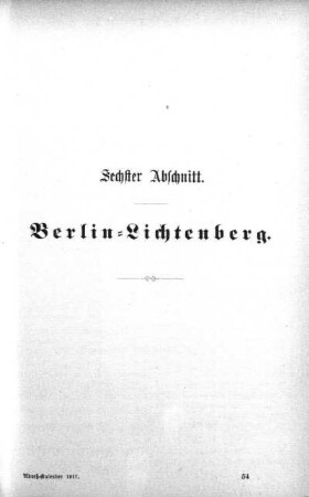Sechster Abschnitt. Berlin-Lichtenberg
