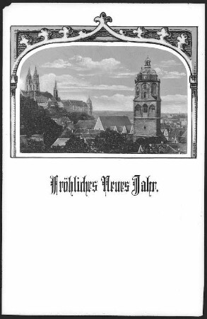 Meißen. Blick auf Meißen - Neujahrskarte