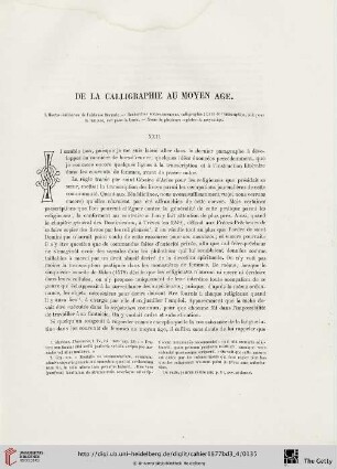 De la calligraphie au moyen age