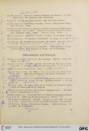 Silberarbeiten und Schmuck (Nr. 323-332)
