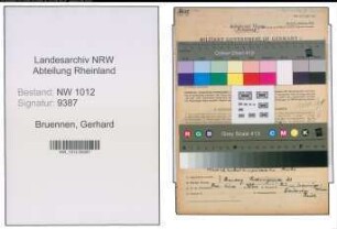 Entnazifizierung Gerhard Bruennen , geb. 08.10.1918 (Angestellter)