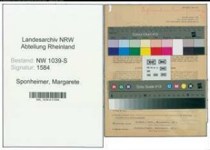 Entnazifizierung Margarete Sponheimer , geb. 02.12.1922 (Bibliothekarin)