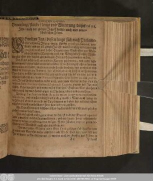 Das Erste Capittel. Von anfang/ stande/ lenge und Witterung dieses 1601. Jars/ nach der geburt Jesu Christi/ auch vier unterschiedlichen Zeitten.