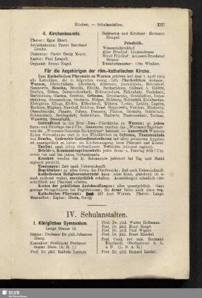 IV. Schulanstalten