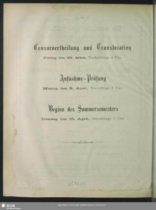 Censurvertheilung und Translocation