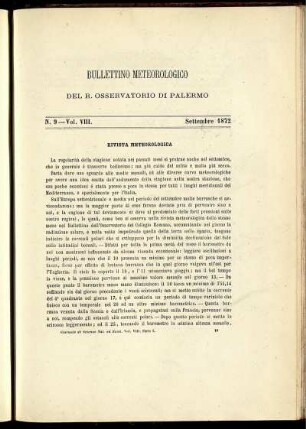 N. 9 - Vol. VIII. Settembre 1872