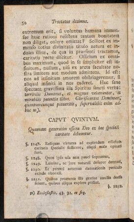 50-58, Caput Quintum. Quaenam generatim officia Deo ex hoc speciali caritate debeantur.