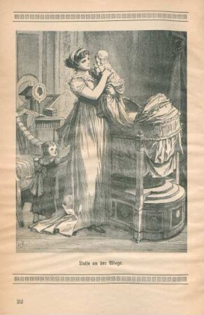 Luise an der Wiege