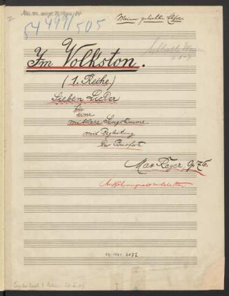 Schlichte Weisen; V, pf; RWV 76; op. 76