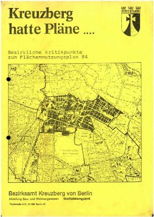 Bürgerbeteiligung zum Flächennutzungsplanung Kreuzberg