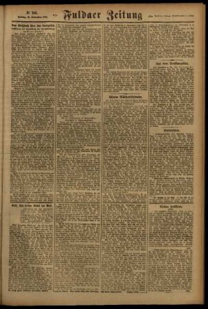 Zweite Ausgabe vom Freitag, den 18. November 1921.