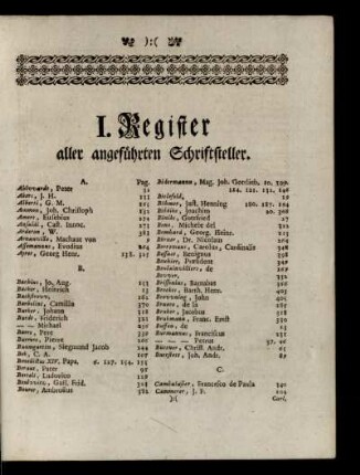 I. Register aller angeführten Schriftsteller