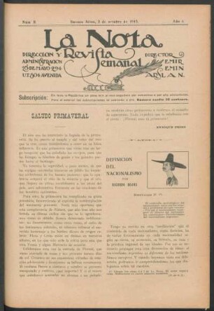 Definición del nacionalismo : Meditación 3°.
