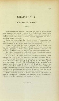 Chapitre IV. Documents chinois