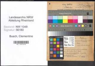Entnazifizierung Clementine Busch , geb. 05.03.1910 (Apothekerin)