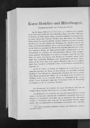 Kurze Berichte und Mitteilungen.
