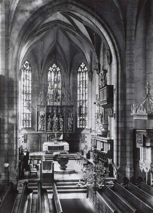 Kamenz, Stadtkirche St. Marien : Kamenz. Stadtkirche St. Marien. Inneres nach Osten