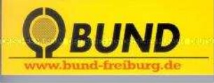Werbeaufkleber mit der Internetadresse des BUND, Regionalverband Südlicher Oberrhein