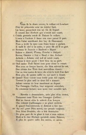 Altfranzösische Gedichte aus Venezianischen Handschriften herausgegeben von Adolf Mussafia. I, La prise de Pampelune