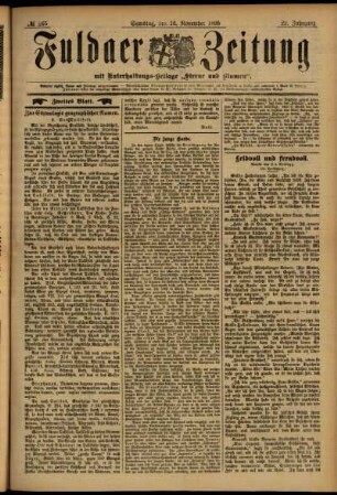 Zweite Ausgabe vom Samstag, den 16. November 1895.