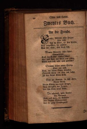 Oden und Lieder. Zweites Buch.
