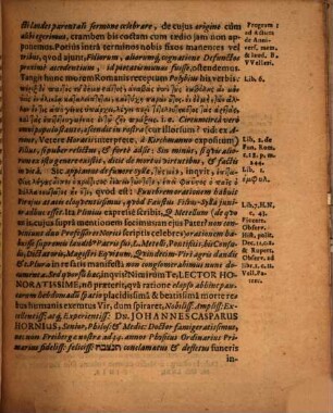 Ad orationem parentalem qua piis manibus B. J. C. Hornii ... iusta persolvuntur, audiend. invitat : [praefatus de cognatorum officiis in curandis propinquorum funeribus apud Romanos]