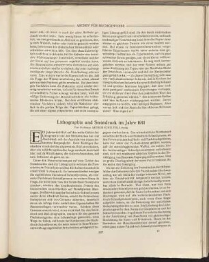 Lithographie und Steindruck im Jahre 1911