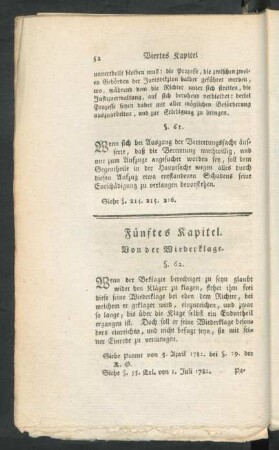 Fünftes Kapitel. Von der Wiederklage