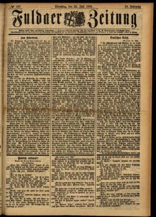 Ausgabe vom Dienstag, den 25. Juli 1893.
