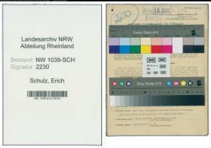 Entnazifizierung Erich Schulz , geb. 03.06.1907 ()
