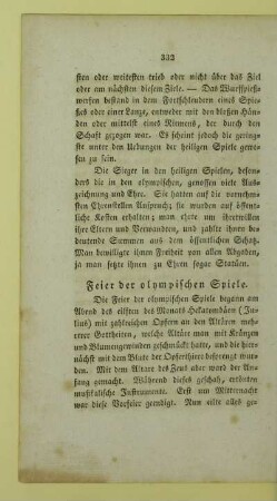 Feier der olympischen Spiele