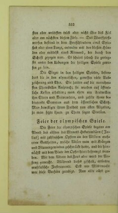 Feier der olympischen Spiele
