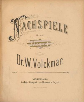 6: Nachspiele für die Orgel