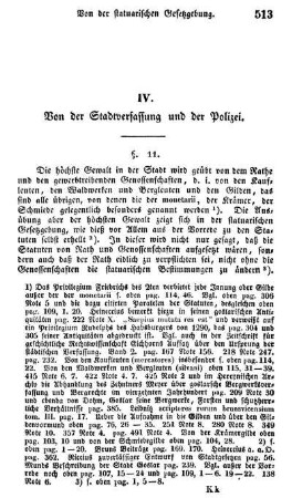 §. 11. Von der Stadtverfassung.