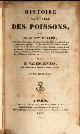 Histoire naturelle des poissons, 8