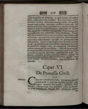 Caput VI. De Processu Civili.