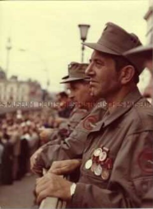 Parade der Kampfgruppen zum 10.Jahrestag des Mauerbaus