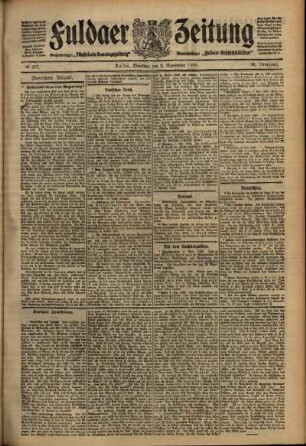 Zweite Ausgabe vom Dienstag, den 09. November 1909.