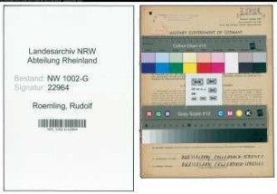 Entnazifizierung Rudolf Roemling, geb. 21.11.1908 (Kellner)